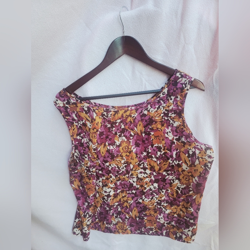Covington Purple and Yellow Floral Tank Top - Picture 3 of 5